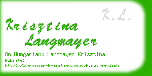 krisztina langmayer business card